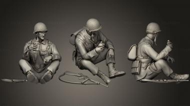 Military figurines usa soldiers 02 3d model